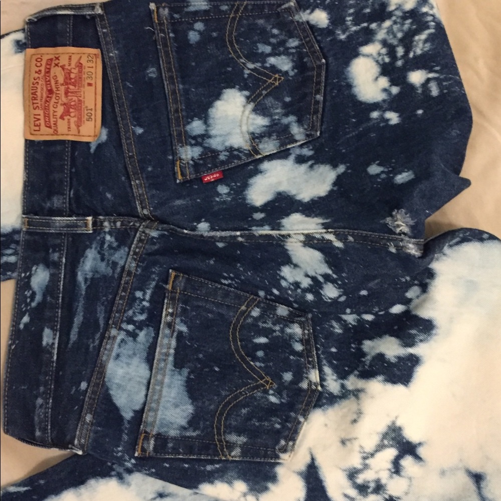 Levis 501 Bleach Effects Jeans - Picture 4 of 7